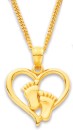 9ct-Heart-with-Baby-Feet-Pendant Sale