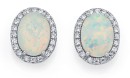 Sterling-Silver-Cubic-Zirconia-Created-Opal-Studs Sale