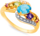 9ct-Multi-Gemstone-Diamond-Ring Sale