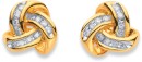 9ct-Diamond-Knot-Earrings Sale