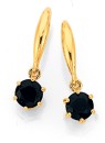 9ct-Black-Sapphire-Drop-Earrings Sale
