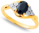 9ct-Oval-Shaped-Black-Sapphire-Diamond-Ring Sale