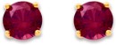 9ct-Created-Ruby-Round-Stud-Earrings Sale
