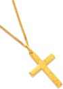 9ct-24mm-Footprints-Cross-Pendant-with-Verse-on-Back Sale