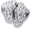 Sterling-Silver-Crystal-Baby-Feet-Addorn-Charm Sale