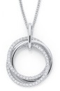 Sterling-Silver-Cubic-Zirconia-Circles-in-Time-Pendant Sale