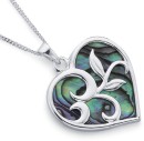 Sterling-Silver-Heart-with-Leaves-Pendant Sale