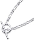 Sterling-Silver-19cm-Curb-31-Figaro-Bracelet Sale