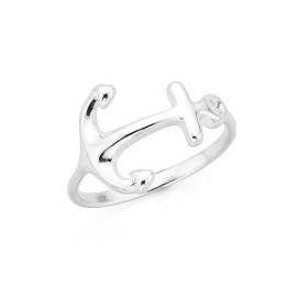 Anchor+Ring+in+Sterling+Silver