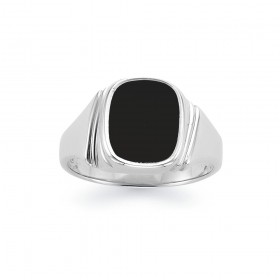 Gents+Onyx+Ring+in+Sterling+Silver