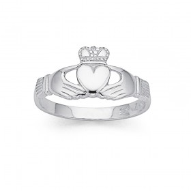 Sterling-Silver-Claddagh-Ring on sale