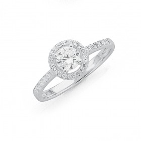 Sterling+Silver+Cubic+Zirconia+Ring