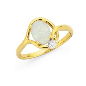 9ct-Opal-Diamond-Ring on sale