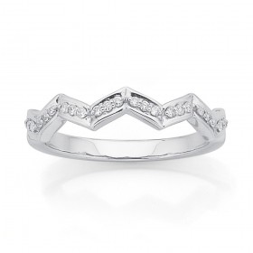 9ct-White-Gold-Wave-Diamond-Ring on sale