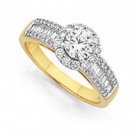 18ct+Two+Tone+Diamond+Ring+Total+Diamond+Weight%3D1.25ct