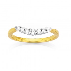 18ct+Curve+Diamond+Band+Total+Diamond+Weight%3D.25ct