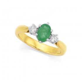 18ct%2C+Emerald+%26amp%3B+Diamond+Ring+Total+Diamond+Weight%3D.25ct