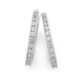 Sterling-Silver-20mm-Cubic-Zirconia-Hoop-Earrings on sale