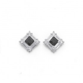 Sterling+Silver+Cubic+Zirconia+Earrings