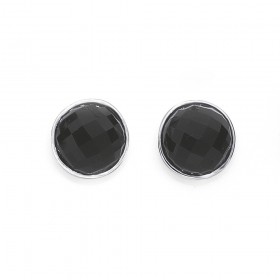 Sterling-Silver-Onyx-Studs on sale