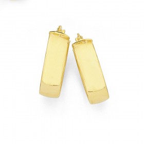 9ct-Gold-15mm-Polished-Hoop-Earrings on sale