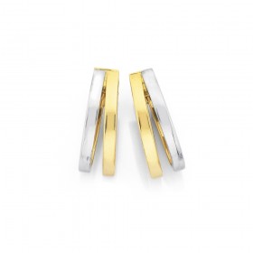 9ct-Two-Tone-Hoops on sale