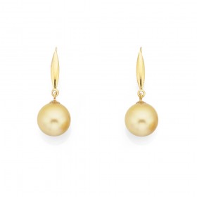 18ct+Gold+South+Sea+Pearl+Earrings