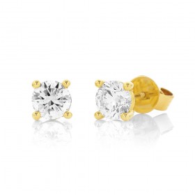 18ct+Studs+Total+Diamond+Weight%3D+1.00ct