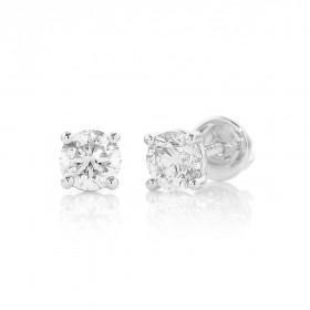 18ct-White-Gold-Studs-Total-Diamond-Weight75ct on sale