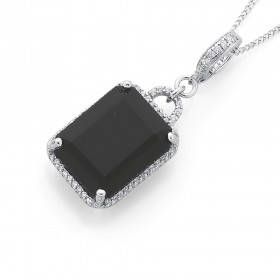 Sterling-Silver-Onyx-Pendant on sale