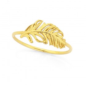 9ct-Feather-Ring on sale