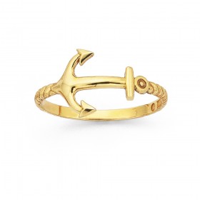 9ct-Anchor-Ring on sale