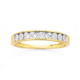 9ct-Gold-Diamond-Set-Ring on sale