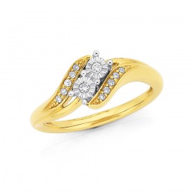 9ct-Diamond-Set-Twist-Ring on sale