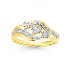 9ct-Gold-Diamond-Ring on sale