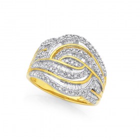 9ct-Diamond-Swirl-Ring-Total-Diamond-Weight50ct on sale