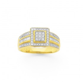 9ct-Diamond-Fancy-Dress-Ring on sale