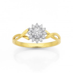 9ct-Cluster-Diamond-Ring on sale