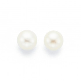 Sterling-Silver-6-65mm-Freshwater-Pearl-Studs on sale