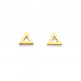 Triangle-Studs-in-9ct-yellow-gold on sale