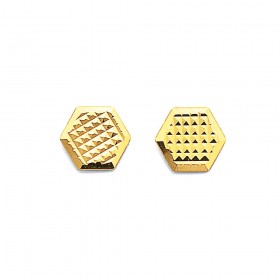 9ct-Hexagon-Pattern-Studs on sale