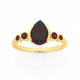 9ct-Garnet-Ring on sale