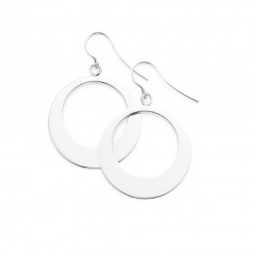 Sterling-Silver-30mm-Circle-Hook-Earrings on sale