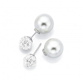 Sterling-Silver-Pearl-Crystal-Duo-Studs on sale