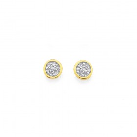 9ct-Diamond-Cluster-Earrings on sale