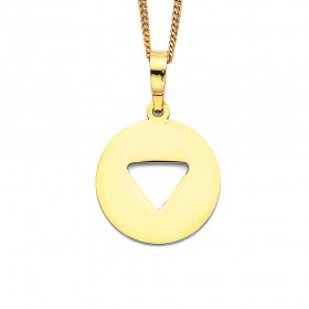 9ct+Cut-Out+Triangle+Pendant