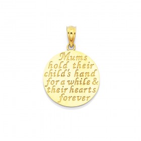 Mum-Disc-Pendant-in-9ct-Yellow-Gold on sale