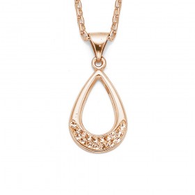 9ct+Rose+Gold+Crystal+Pendant