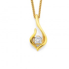 9ct-Diamond-Drop-Pendant on sale