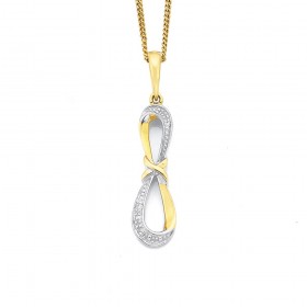 9ct-Diamond-Set-Infinity-Pendant on sale